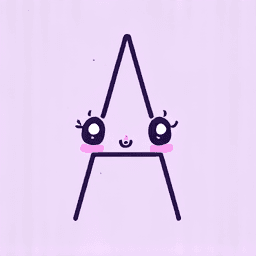 Letter A blowing kiss illustration